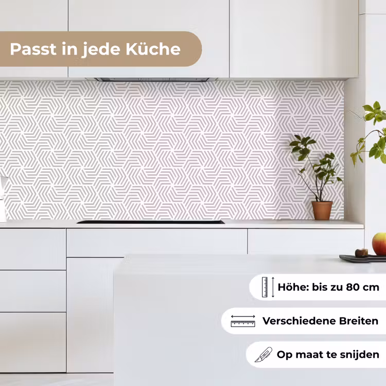 Grafisch - Patroon - Modern - Onderbroken keuken achterwand 2 middel 871 -sfeer4_DE