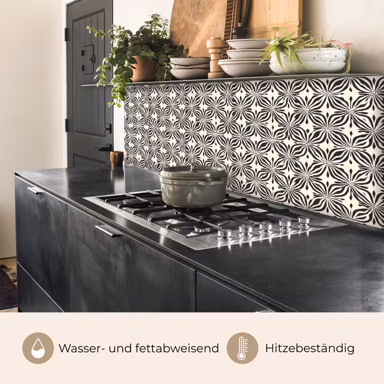 Grafisch - Patroon - Zwart keuken achterwand 2 middel 871 -usp_DE