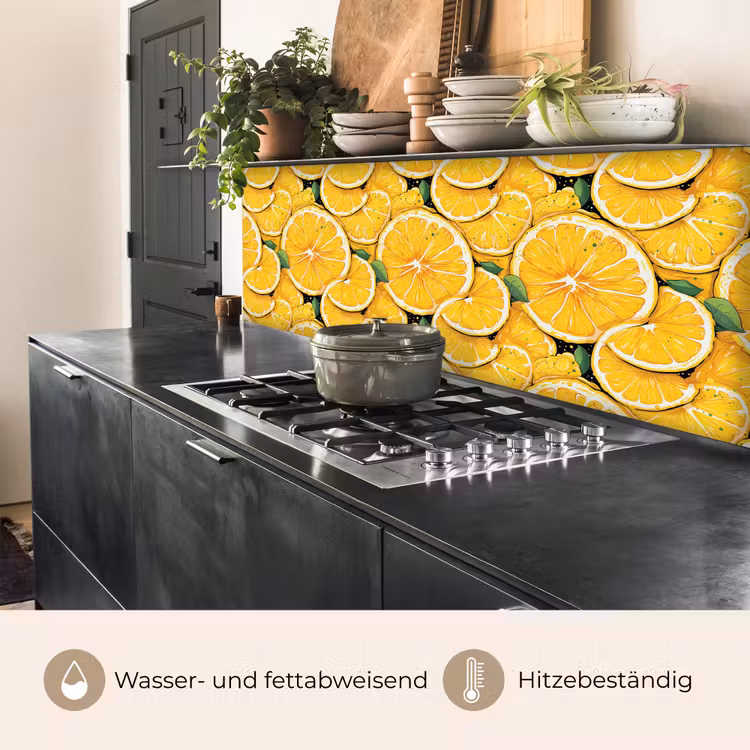 Grafisch - Citroenschijven - Blaadjes keuken achterwand 2 middel 871 -usp_DE