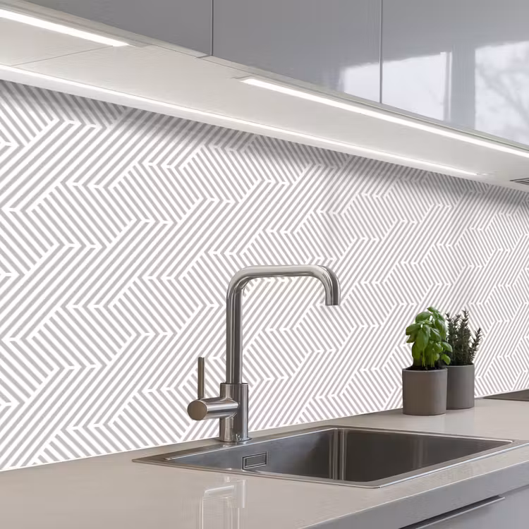 Grafisch - Patroon - Modern - Geometrisch keuken achterwand 2 middel 871 -3d_schuin