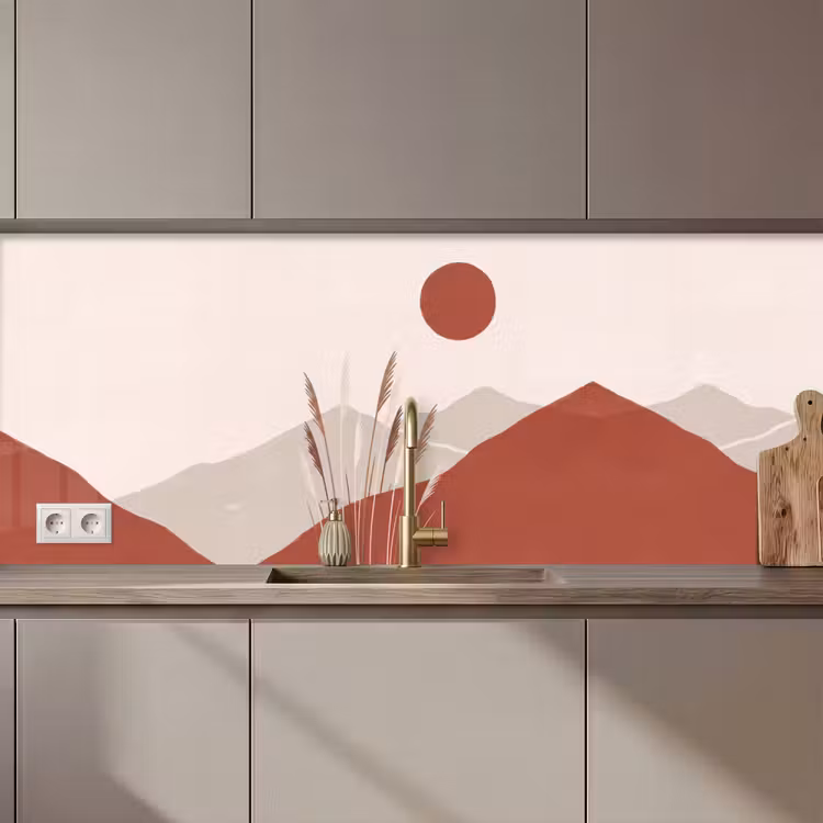Gras - Landschap - Natuur - Abstract - Beige keuken achterwand 2 middel zz_3dshopping