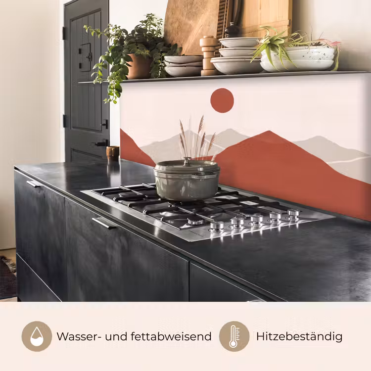 Gras - Landschap - Natuur - Abstract - Beige keuken achterwand 2 middel -usp_DE