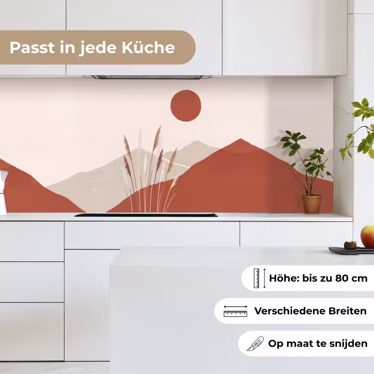 Gras - Landschap - Natuur - Abstract - Beige keuken achterwand 2 middel -sfeer4_DE