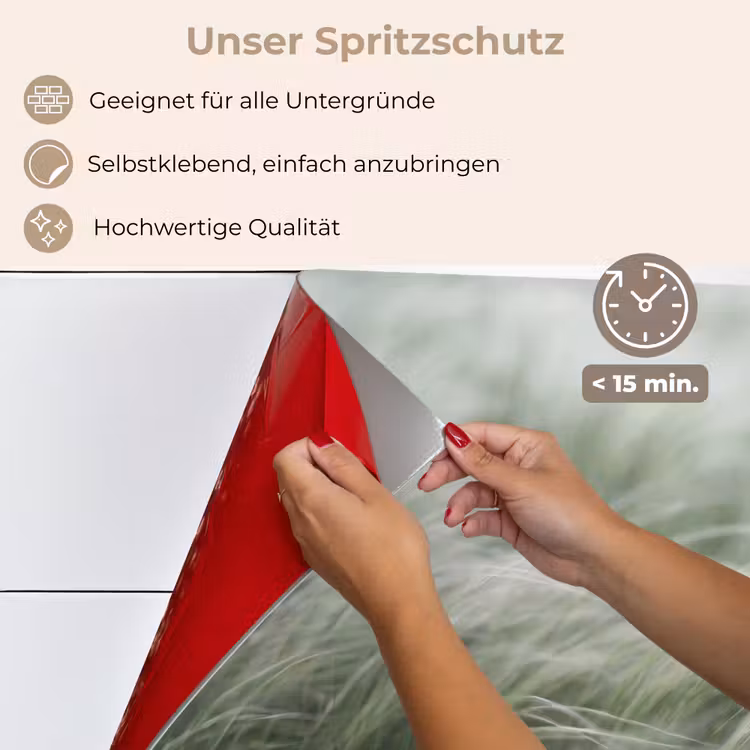 Gras - Wazig - Natuur - Groen - Zacht keuken achterwand spatscherm klein -spatscherm_DE