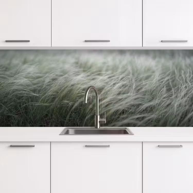 Gras - Wazig - Natuur - Groen - Zacht keuken achterwand 2 middel -3d