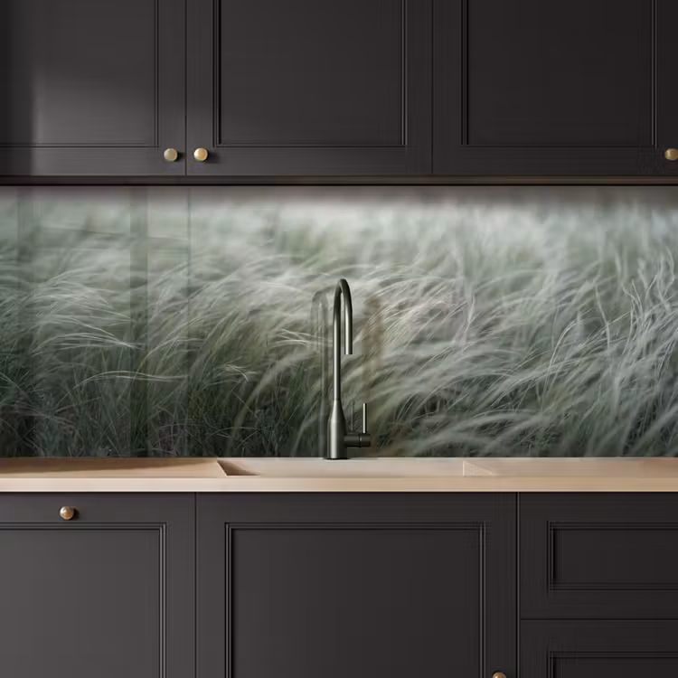 Gras - Wazig - Natuur - Groen - Zacht keuken achterwand 2 middel -sfeer1