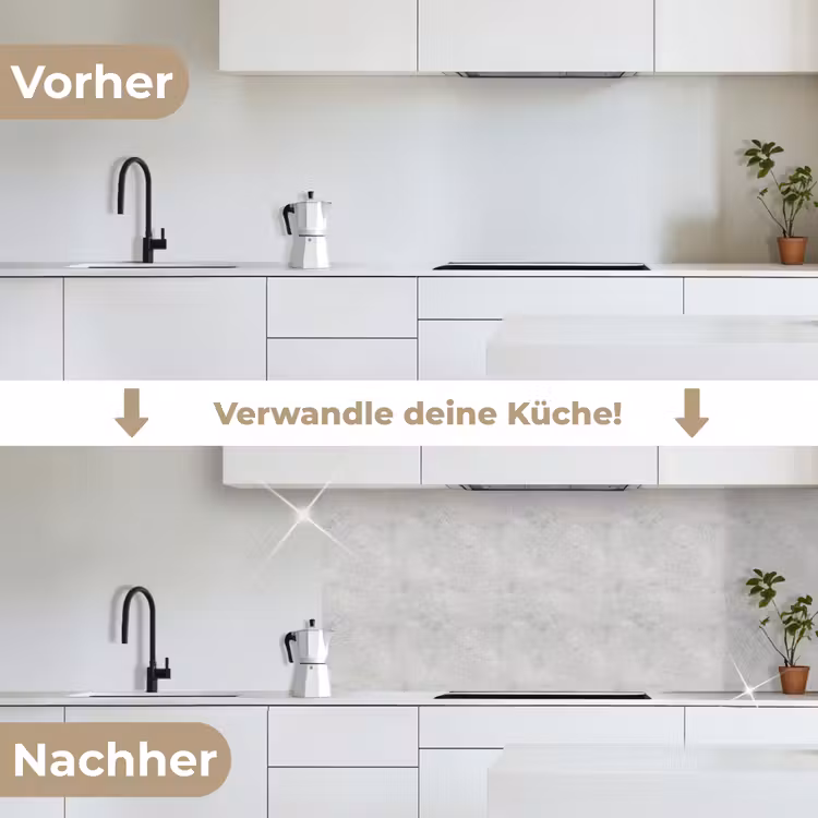 Grijs - Beton - Neutraal keuken achterwand 2 middel 871 -voor-na_DE