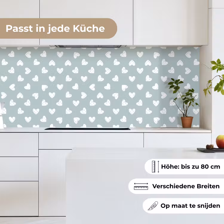 Groen - Design - Geometrie - Patroon keuken achterwand 2 middel 871 -sfeer4_DE