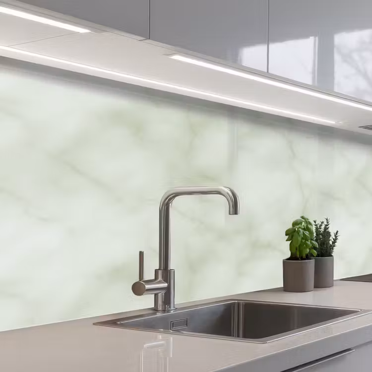 Groen - Marmer - Aders keuken achterwand 2 middel 871 -3d_schuin