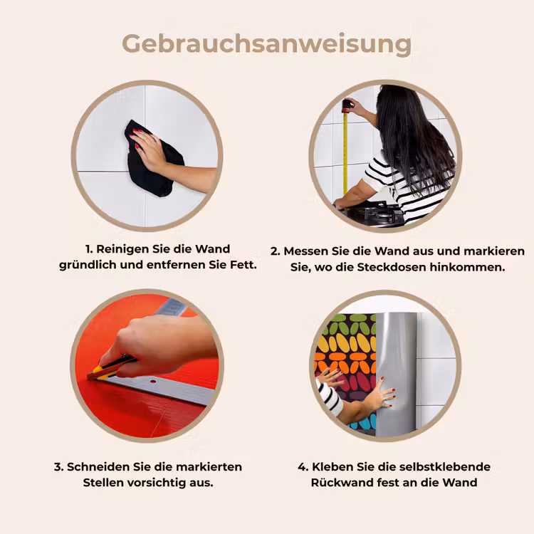 Haakpatronen - Retro - Regenboog keuken achterwand 2 middel 871 -gebruiksaanwijzing_DE