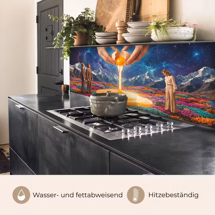 Küchenrückwand - Hände – Ei – Surrealismus - Handen - Ei - Surrealisme keuken achterwand 2 middel