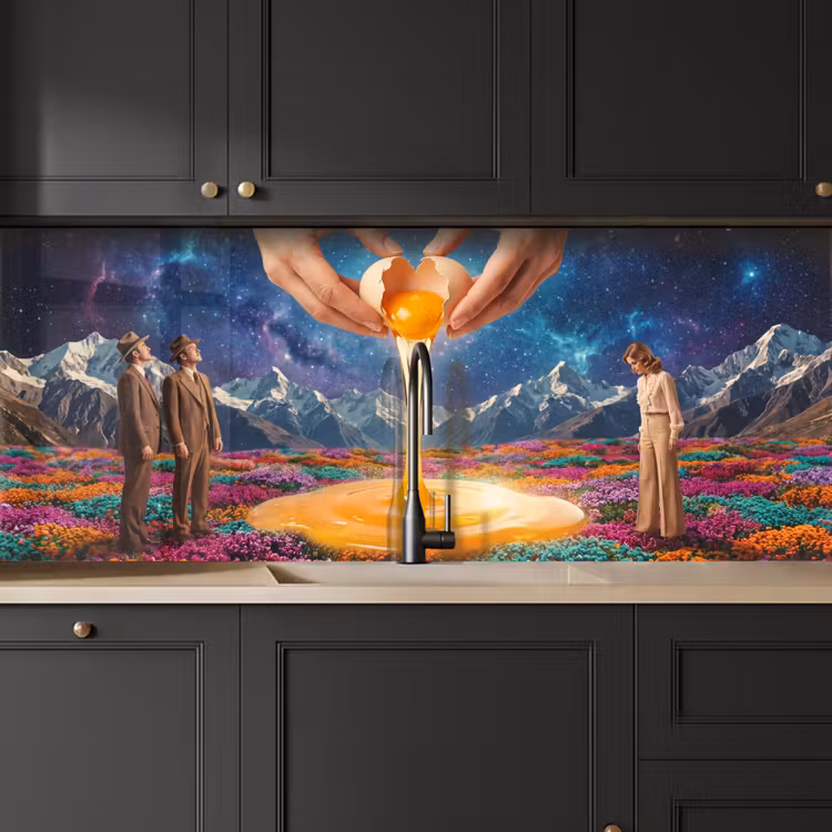 Küchenrückwand - Hände – Ei – Surrealismus - Handen - Ei - Surrealisme keuken achterwand 2 middel