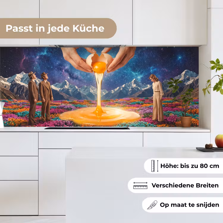 Küchenrückwand - Hände – Ei – Surrealismus - Handen - Ei - Surrealisme keuken achterwand 2 middel