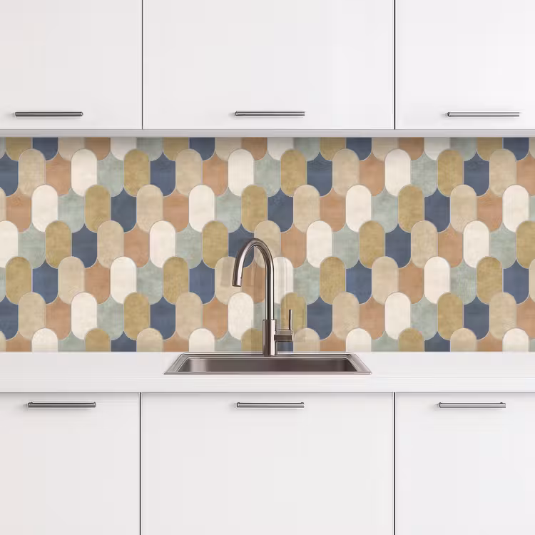 Harmonie - Patroon - Kleurrijk keuken achterwand 2 middel 871 -3d