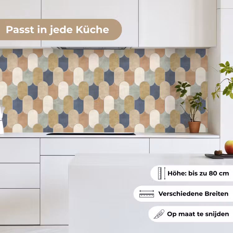 Harmonie - Patroon - Kleurrijk keuken achterwand 2 middel 871 -sfeer4_DE