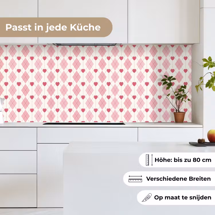Ruiten - Klassiek - Roze - Wit keuken achterwand 2 middel 871 -sfeer4_DE