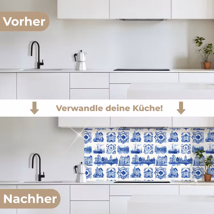 Huizen - Schepen - Blauw keuken achterwand 2 middel 871 -voor-na_DE
