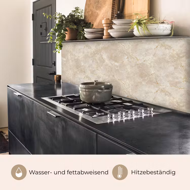 Lichtbeige - Marmer - Aders keuken achterwand 2 middel 871 -usp_DE