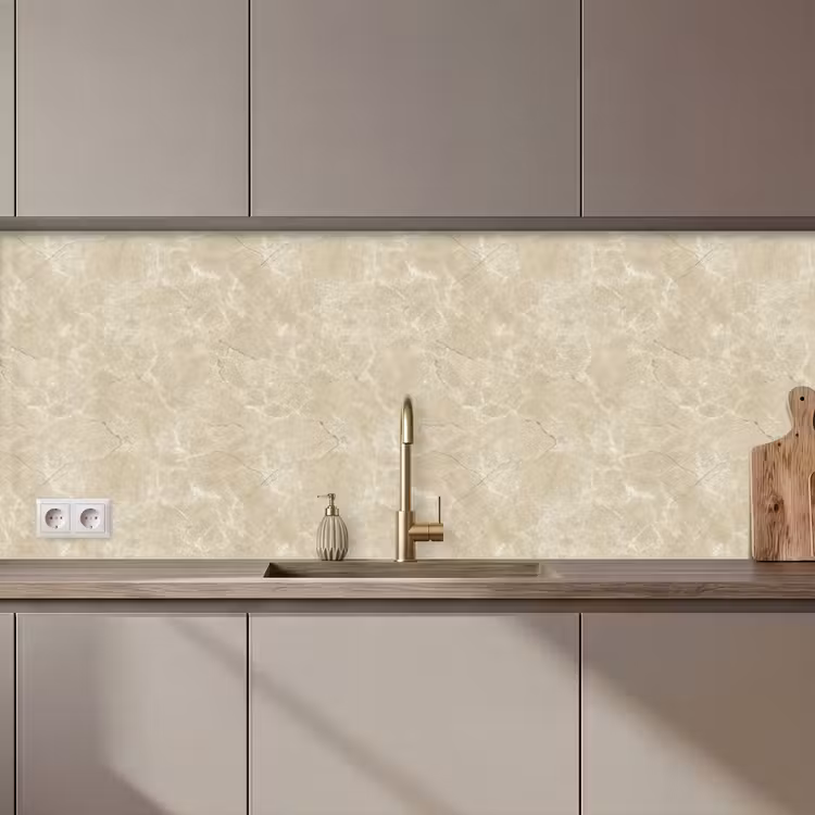 Lichtbeige - Marmer - Diffusie adering keuken achterwand 2 middel 871 zz_3dshopping