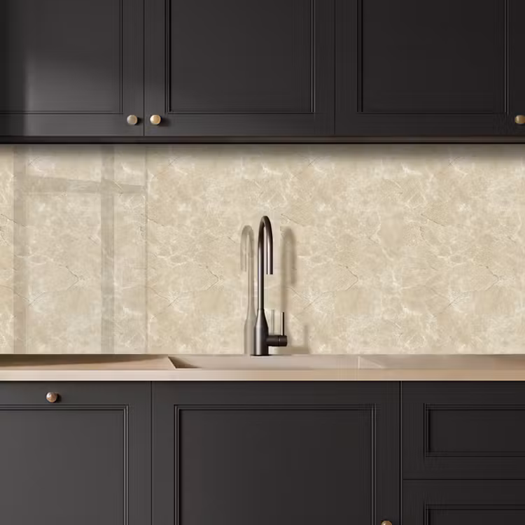 Lichtbeige - Marmer - Diffusie adering keuken achterwand 2 middel 871 -sfeer1