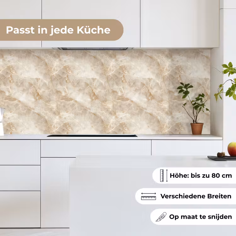 Lichtbeige - Onyx - Subtiel keuken achterwand 2 middel 871 -sfeer4_DE