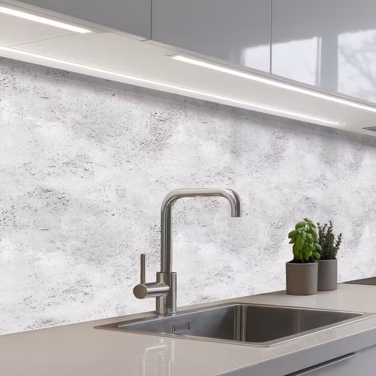 Lichtgrijs - Ruw - Subtiel keuken achterwand 2 middel 871 -3d_schuin