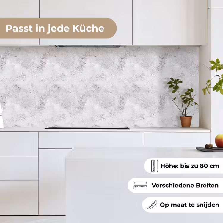 Lichtgrijs - Ruw - Subtiel keuken achterwand 2 middel 871 -sfeer4_DE