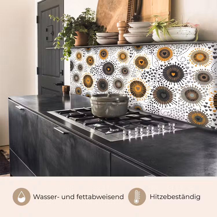Hart - Jaren 50 - Patroon keuken achterwand 2 middel 871 -usp_DE