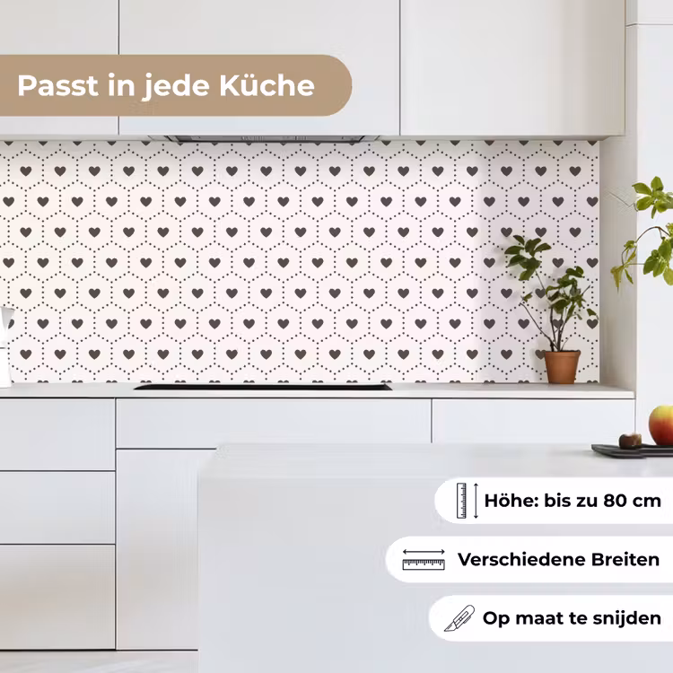 Hart - Design - Geometrie - Patroon keuken achterwand 2 middel 871 -sfeer4_DE