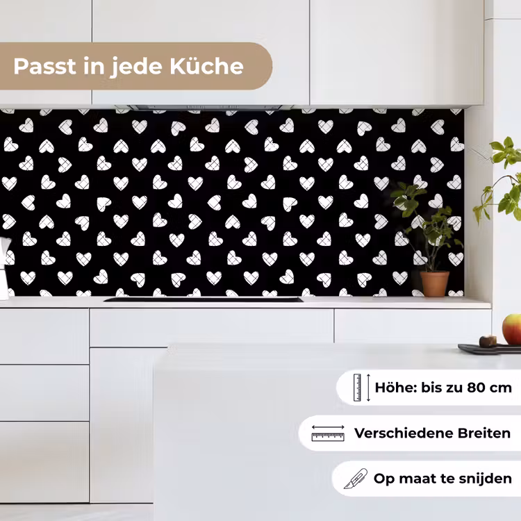 Hart - Design - Geometrie - Patroon keuken achterwand 2 middel 871 -sfeer4_DE