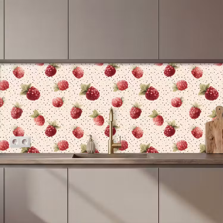 Framboos - Stippen - Rood keuken achterwand 2 middel 871 zz_3dshopping