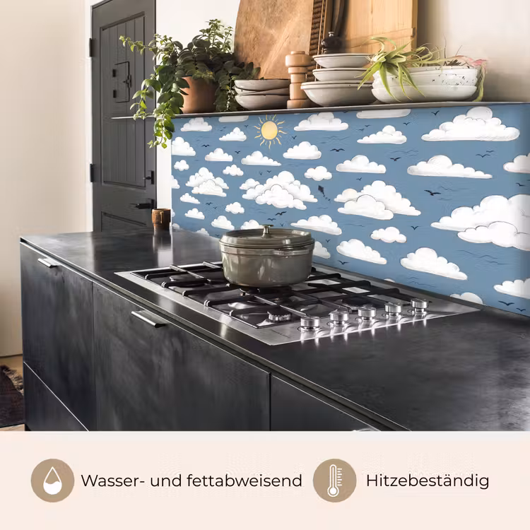 Lucht - Zon - Wolken - Natuur - Blauw keuken achterwand 2 middel -usp_DE