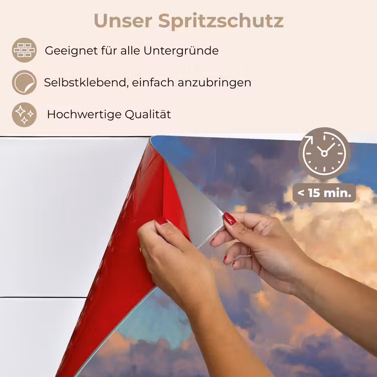 Lucht - Wolken - Landschap - Modern - Oranje keuken achterwand spatscherm klein -spatscherm_DE