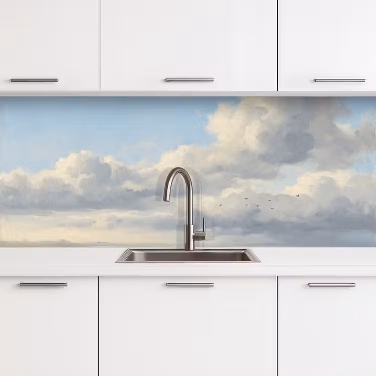 Lucht - Wolken - Natuur - Klassiek - Blauw keuken achterwand 2 middel -3d