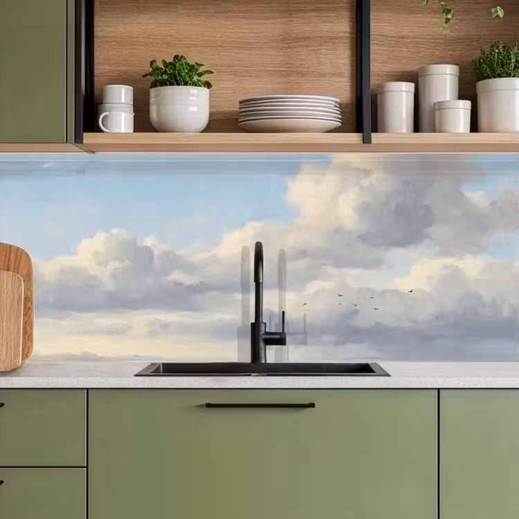 Lucht - Wolken - Natuur - Klassiek - Blauw keuken achterwand 2 middel -sfeer3