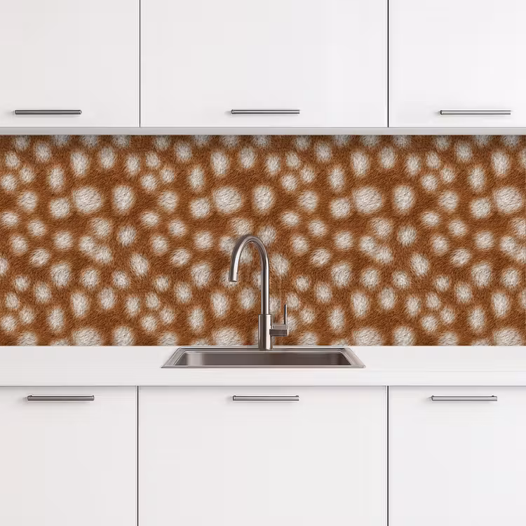 Hert - Vacht - Bruin keuken achterwand 2 middel 871 -3d
