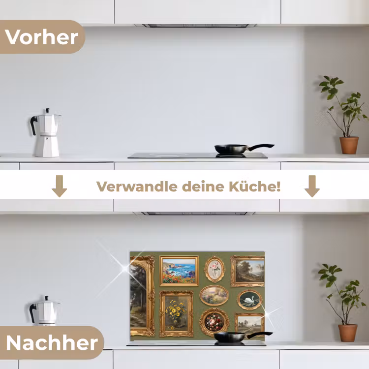 Hert - Bos - Natuur - Klassiek - Dieren keuken achterwand spatscherm klein -voor_na_DE