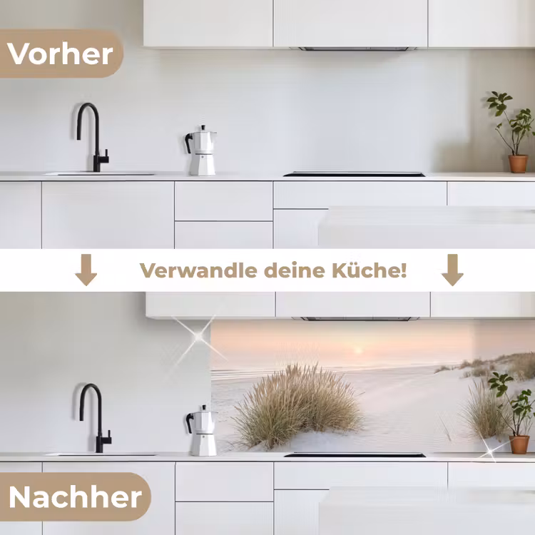Horizon - Duinlandschap - Zand keuken achterwand 2 middel -voor-na_DE