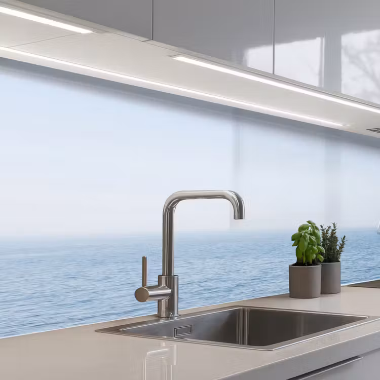 Horizon - Zeilboot - Zee keuken achterwand 2 middel -3d_schuin