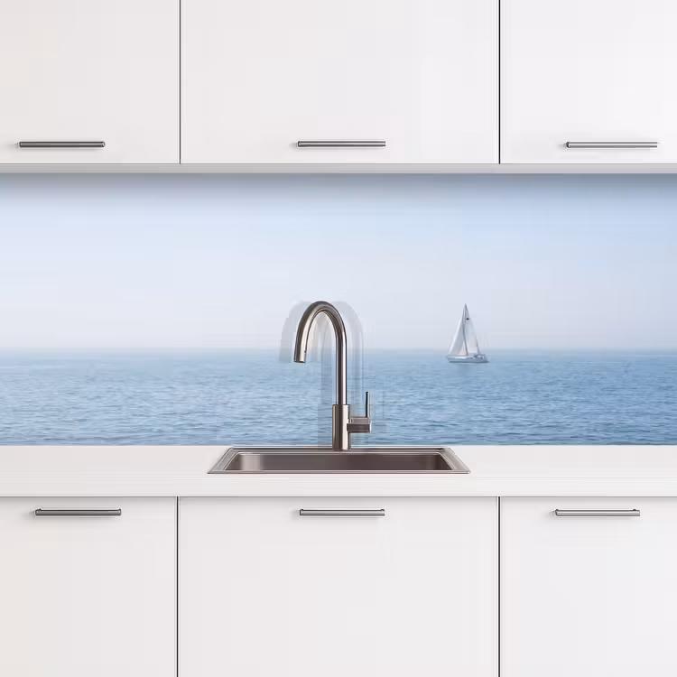 Horizon - Zeilboot - Zee keuken achterwand 2 middel -3d