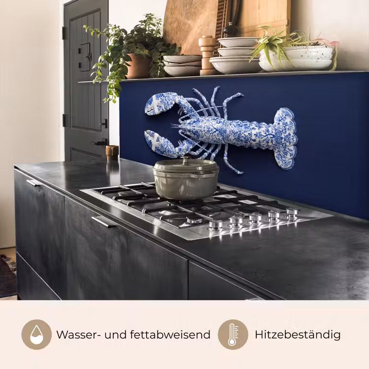 Kreeft - Porselein - Delfts - Blauw keuken achterwand 2 middel -usp_DE
