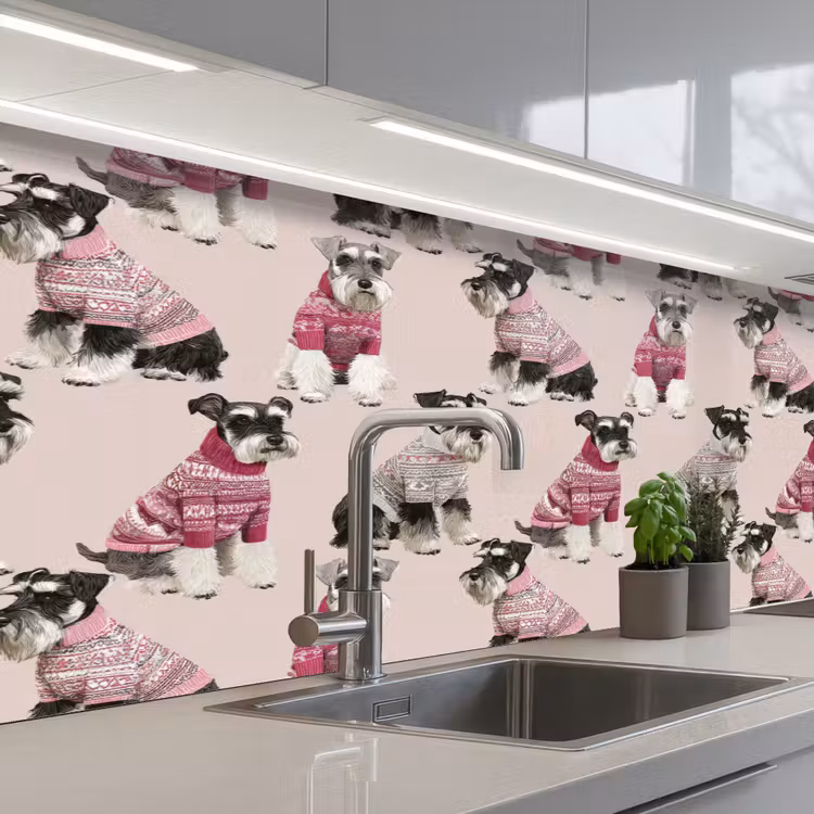 Honden - Truien - Rood keuken achterwand 2 middel 871 -3d_schuin