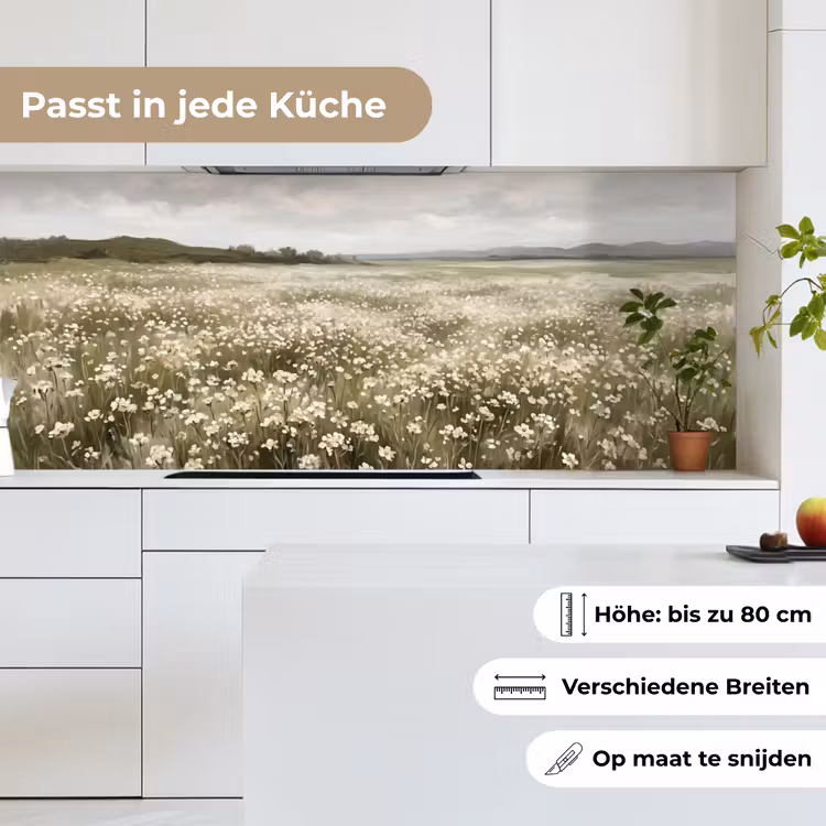 Illustratie - Landschap - Wit keuken achterwand 2 middel -sfeer4_DE