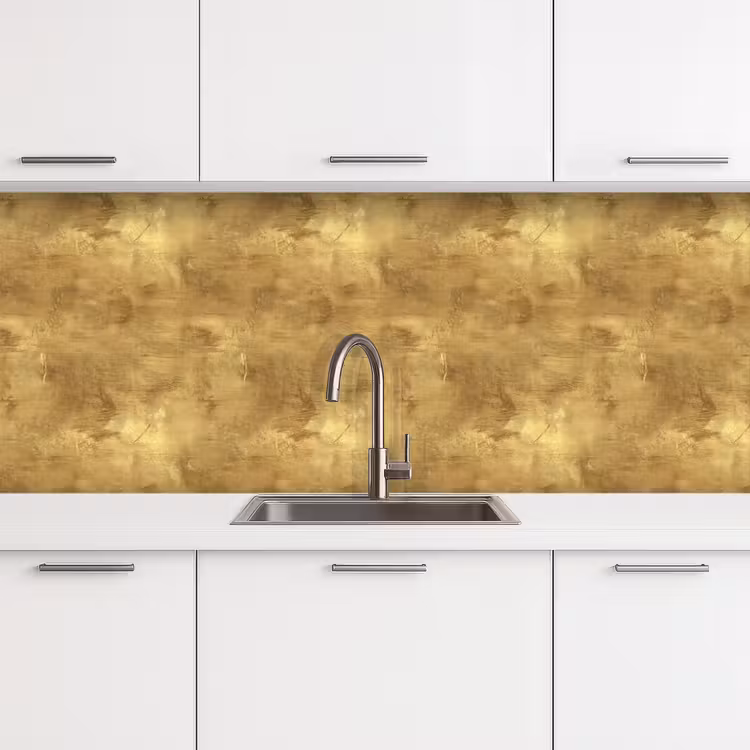 Industrieel - Textuur - Goud keuken achterwand 2 middel 871 -3d