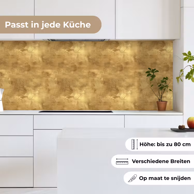 Industrieel - Textuur - Goud keuken achterwand 2 middel 871 -sfeer4_DE