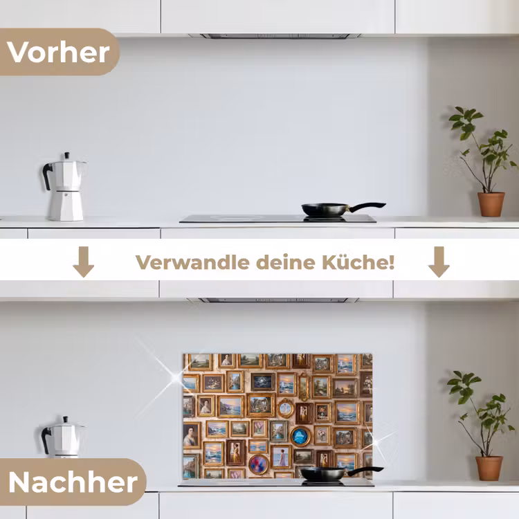 Interieur - Kunst - Collectie - Klassiek - Goud keuken achterwand spatscherm klein -voor_na_DE