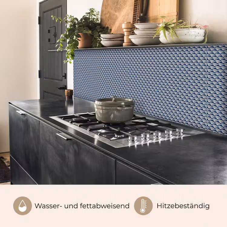 Japan - Blauw - Wit - Patronen keuken achterwand 2 middel 871 -usp_DE