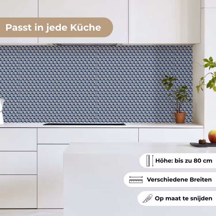 Japan - Blauw - Wit - Patronen keuken achterwand 2 middel 871 -sfeer4_DE