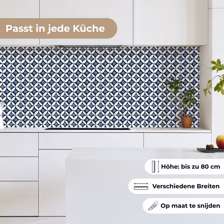 Japan - Patronen - Blauw keuken achterwand 2 middel 871 -sfeer4_DE