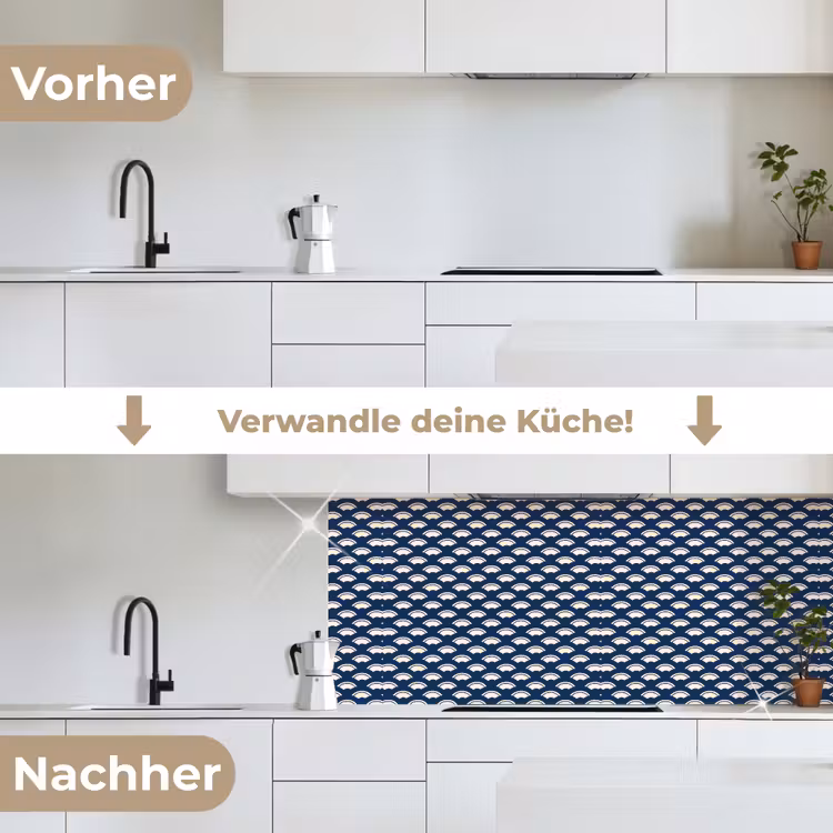 Japans - Blauw - Wit - Patronen keuken achterwand 2 middel 871 -voor-na_DE